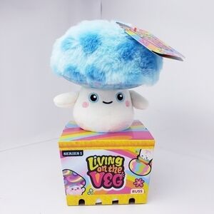 LIVING On The Veg T.J. Mushroom Plush Russ Kellytoy Fun Guy Series 1 New 2022